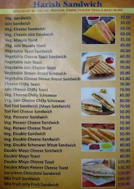 Harish Sandwich menu 6