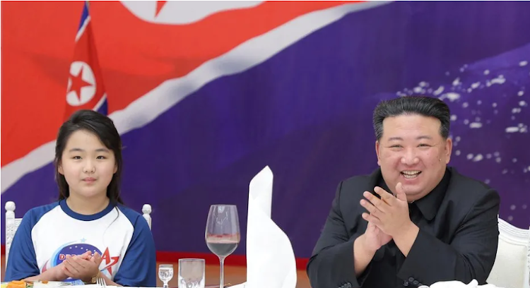 Kim Jong Un attended the celebration banquet with his daughter