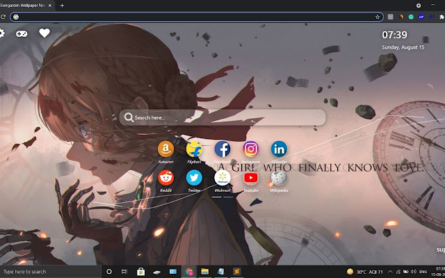 Violet Evergarden Wallpaper New Tab Theme