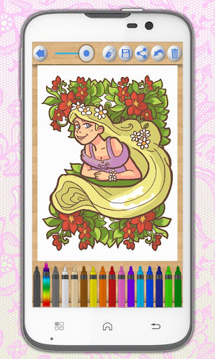 Paint Rapunzel magic drawings