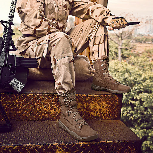 Title 1, Light and breathable high-top combat boots, lar...