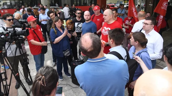 Sindikati GSP Beograd protestvovali zbog dodele autobuskih linija privatnicima