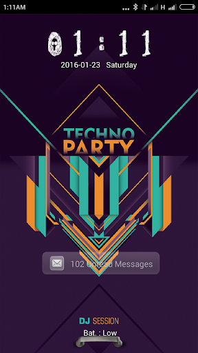 Techno Party Go locker theme