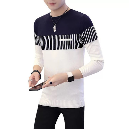 Title 8, Mens Slim-Fit Color-Block Sweater offers a mod...