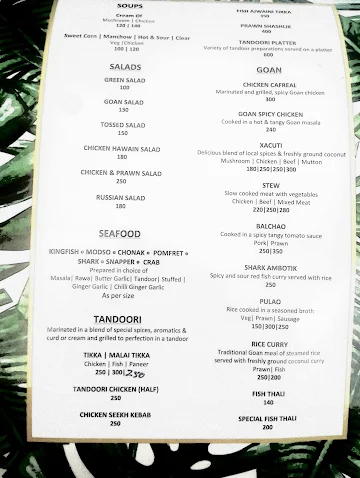 Gawin's Restaurant & Pub menu 