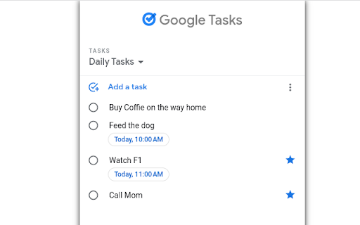 Tab for Google Tasks