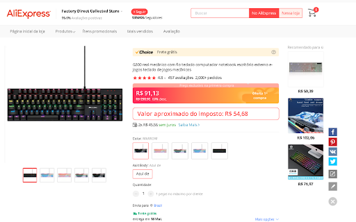 Calculadora do Imposto de Importação screenshot 2