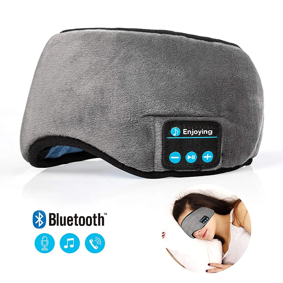 Bežične Bluetooth 5.0 slušalice maska za spavanje muzički plejer sportska traka za glavu putne slušalice za kvalitetan san.