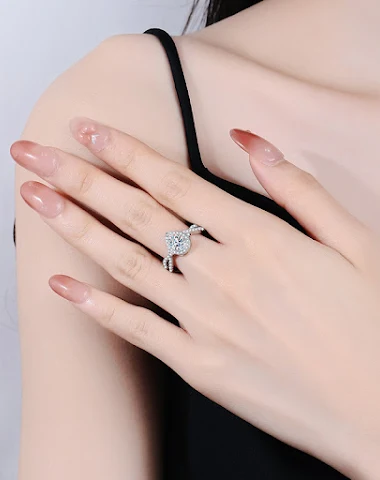Bague Moissanite Personnalité Femme - 3