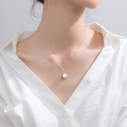 Title 3, Cute Zircon Shell Pendant Chain Pearl Jewelry f...