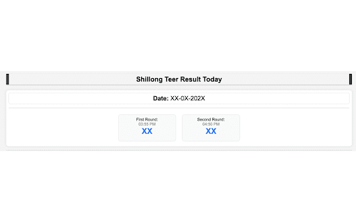 Shillong Teer Result