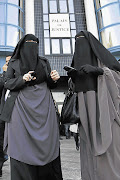 Hind Ahmas, right, was fined R1300 for wearing a niqab