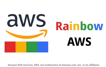 Rainbow AWS: AWS console header color small promo image