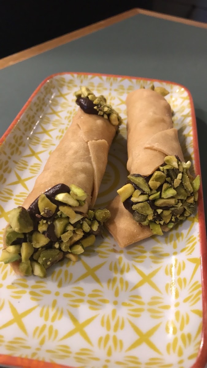 GF chocolate cannoli