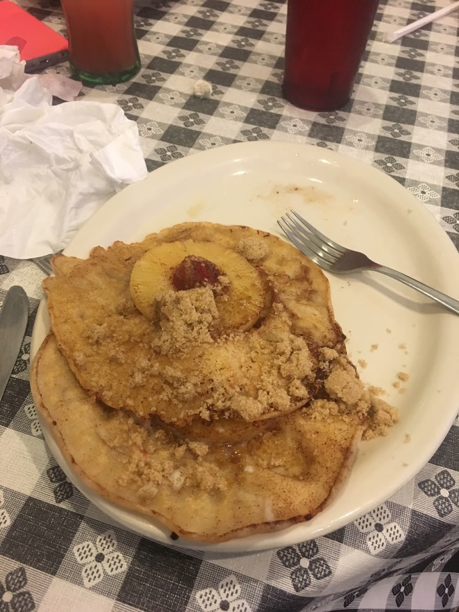 Pineapple upside down pancakes ( regular menu )