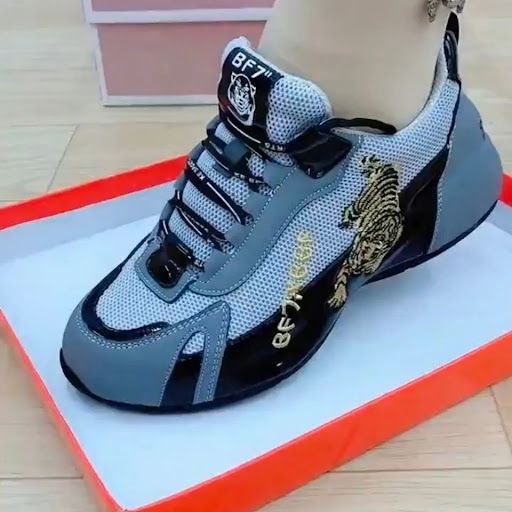 Title 2, Embroidered Leather Tent Double Mesh Sneaker br...