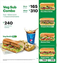 Subway menu 5