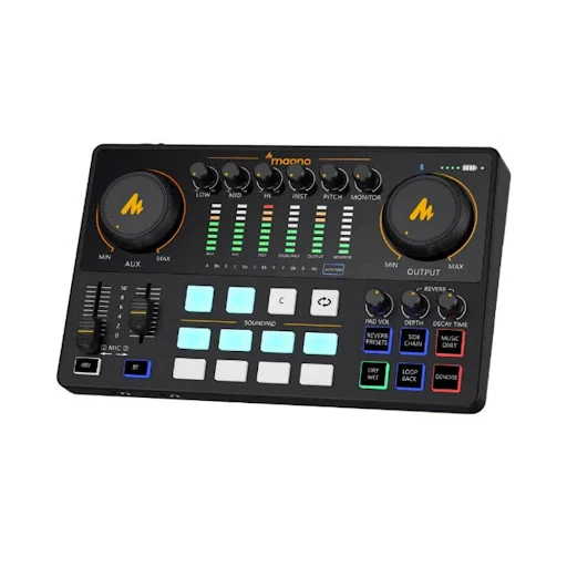 Bộ trộn âm thanh/ Soundcard mixer Livestream Maono AME2