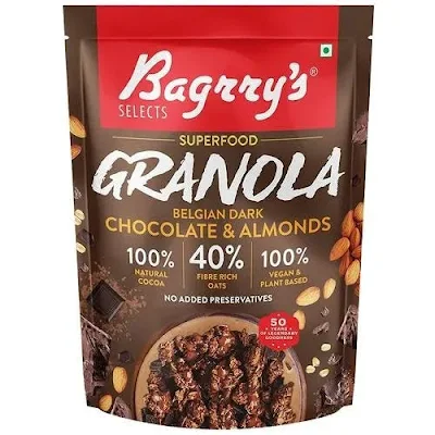 Bagrry'S Granola Belgian Dark Chocolate & Almonds - 400 gm