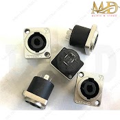 Speaker Cable Jack, Speakon Plug - Đầu Giắc Loa, Giắc Speakon Cái, Âm Tường, Âm Máy - Giắc Loa Sân Khẩu