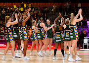 Players during the Netball World Cup 2023, Pool G match between South Africa and Trinidad and Tobago at Cape Town International Convention Centre Court 1 on July 31, 2023 in Cape Town, South Africa. 