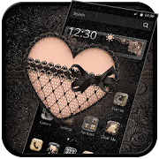 Black Lace  Heart  Icon