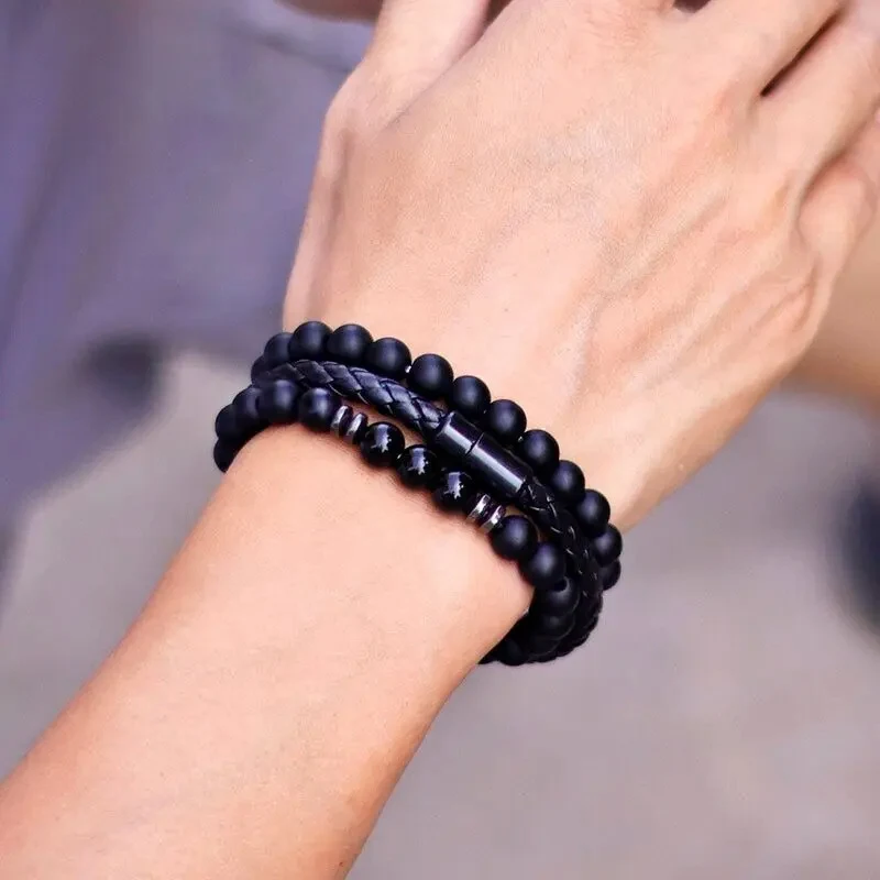 Agat Tigerauge Perlenarmband für Herren, stilvolles Herrenarmband, robust und modisch. Ideal für den täglichen Gebrauch.