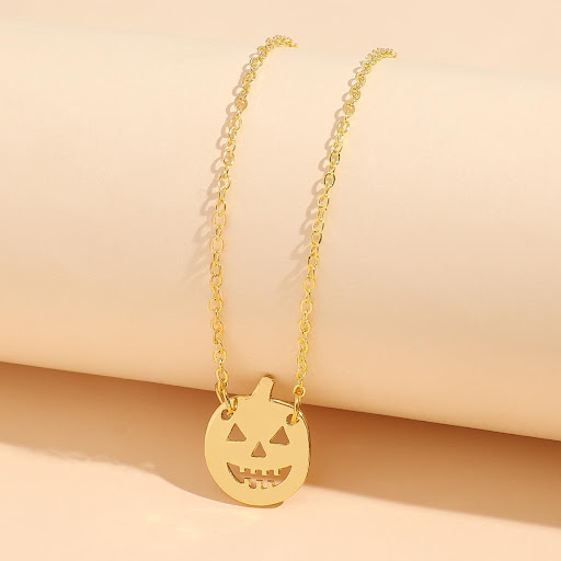 Title 4, Halloween Small Pumpkin Clavicle Chain, a charm...