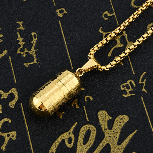 Title 5, Vintage Trend Pendant Necklace that Opens, a st...