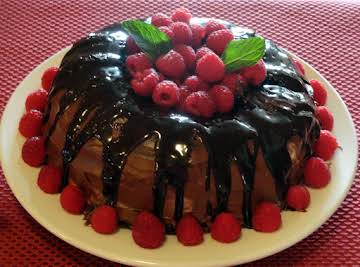 Chocolate Raspberry Mascarpone Cake