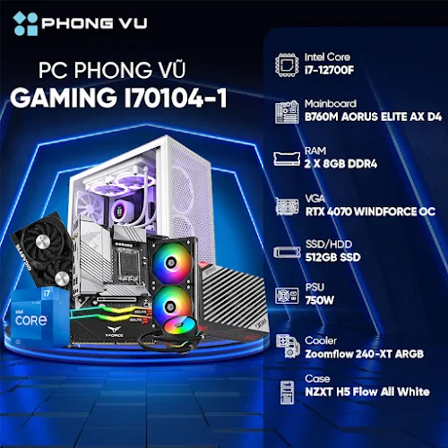 PC PV Gaming I70104-1 (Intel Core i5-12700F/2x8GB/512GB SSD/Nvidia GeForce RTX 4070/Free DOS)