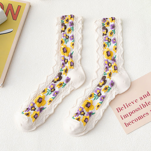 Title 6, New autumn and winter mid-tube socks, warmth an...