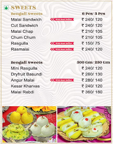 Welcome Sweets & Snacks, Bhoomi Colassa menu 