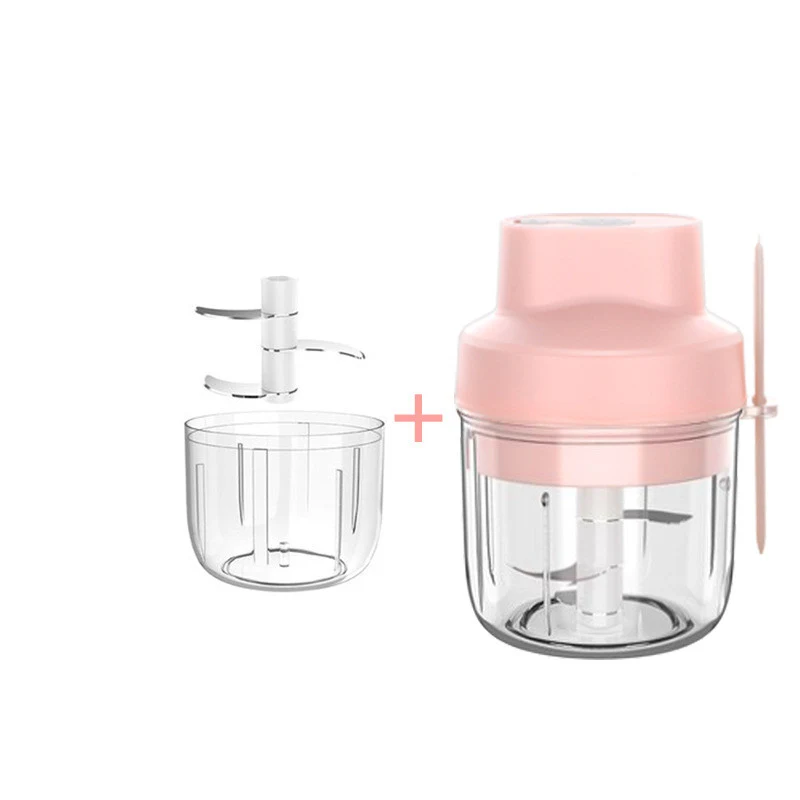 Triturador de Alho Elétrico Pequeno, Mini Processador Sem Fio para Alho Doméstico, Máquina de Alho, Misturador de Alho, Fácil de Usar e Limpar