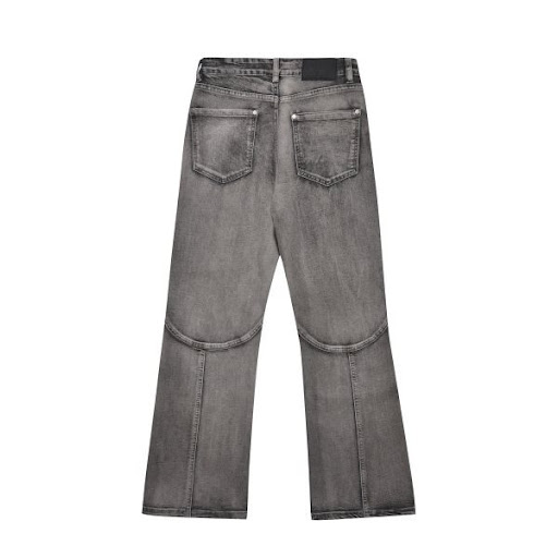 Title 10, Retro washed wide-leg jeans with a slightly fla...