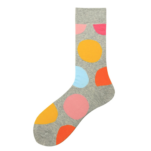 Title 2, Color Large Polka Dot Mens Trendy Tube Socks –...
