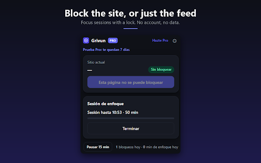Grivun — Website Blocker & Feed Hider screenshot 2