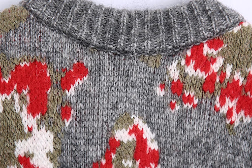 Title 5, Personalized Flower Jacquard Knitted Vest