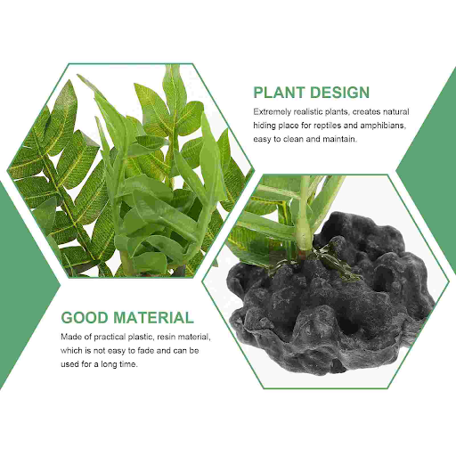 Terrarium Decorative Reptile Habitats Lizard Tank Accessories Fake Plants Reptiles Spider