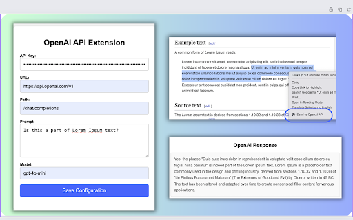 OpenAI API Chrome Extension