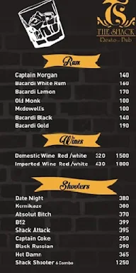 Hotel The Shack menu 6