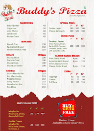 Buddy's Pizza menu 1