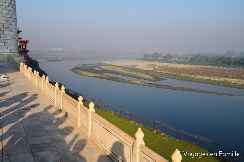 yamunaz river depuis le Taj Mahal