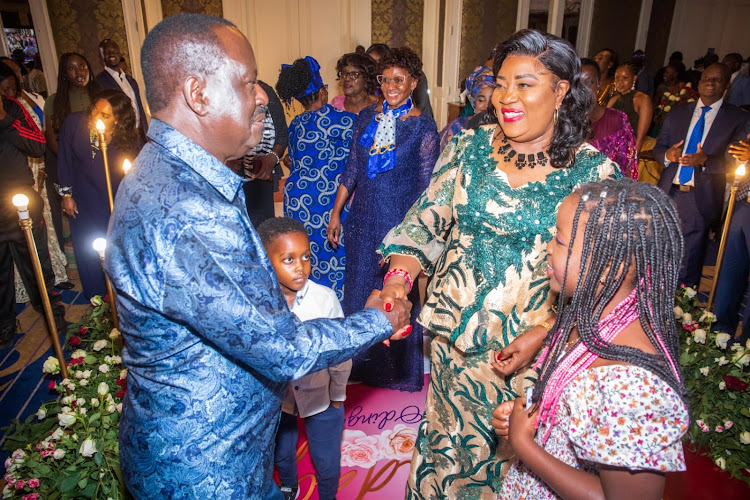 Azimio leader Raila Odinga and Mama Ida Odinga during their 50th wedding anniversary on August 24, 2023.