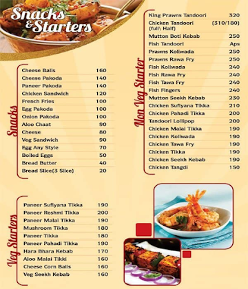 Mahableshwar menu 