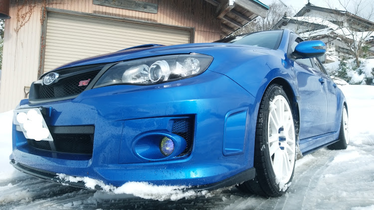 インプレッサ ハッチバックのドライブ・フルチタンマフラー・DIY塗装・ホイールに関するカスタム事例の投稿画像1枚目