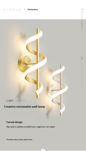 Title 4, Bedroom Bedside Wall Lamp Creative Minimalist S...