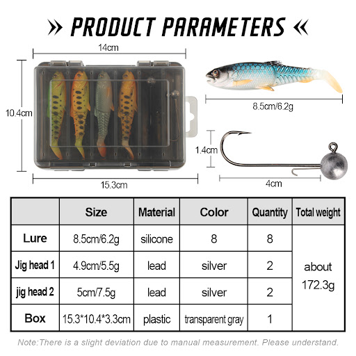 Title 4, Spray Paint Fish-shaped Bionic Mimic Bait T-tai...