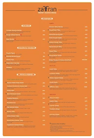 Zaffran menu 1