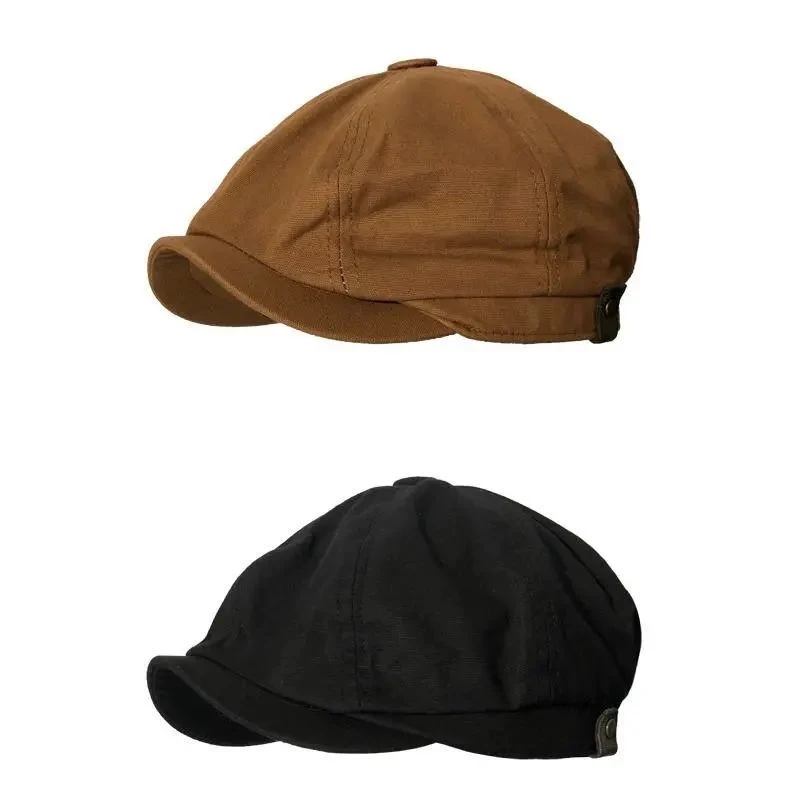 Octagonal Cap Men's Cotton Beret Stylish and Comfortable Headwear for Men Perfect for Everyday Wear Breathable Material 